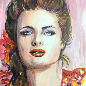 Arte ucraniano, pintura acrílica de mujer, pintura ucraniana, mujer ucraniana, pintura de mujer, arte original acrílico, mujer acrílica, pinturas