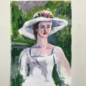 Belle donne, acrilico originale, arte unica, arte in edizione limitata, nuova arte, quadro acrilico
