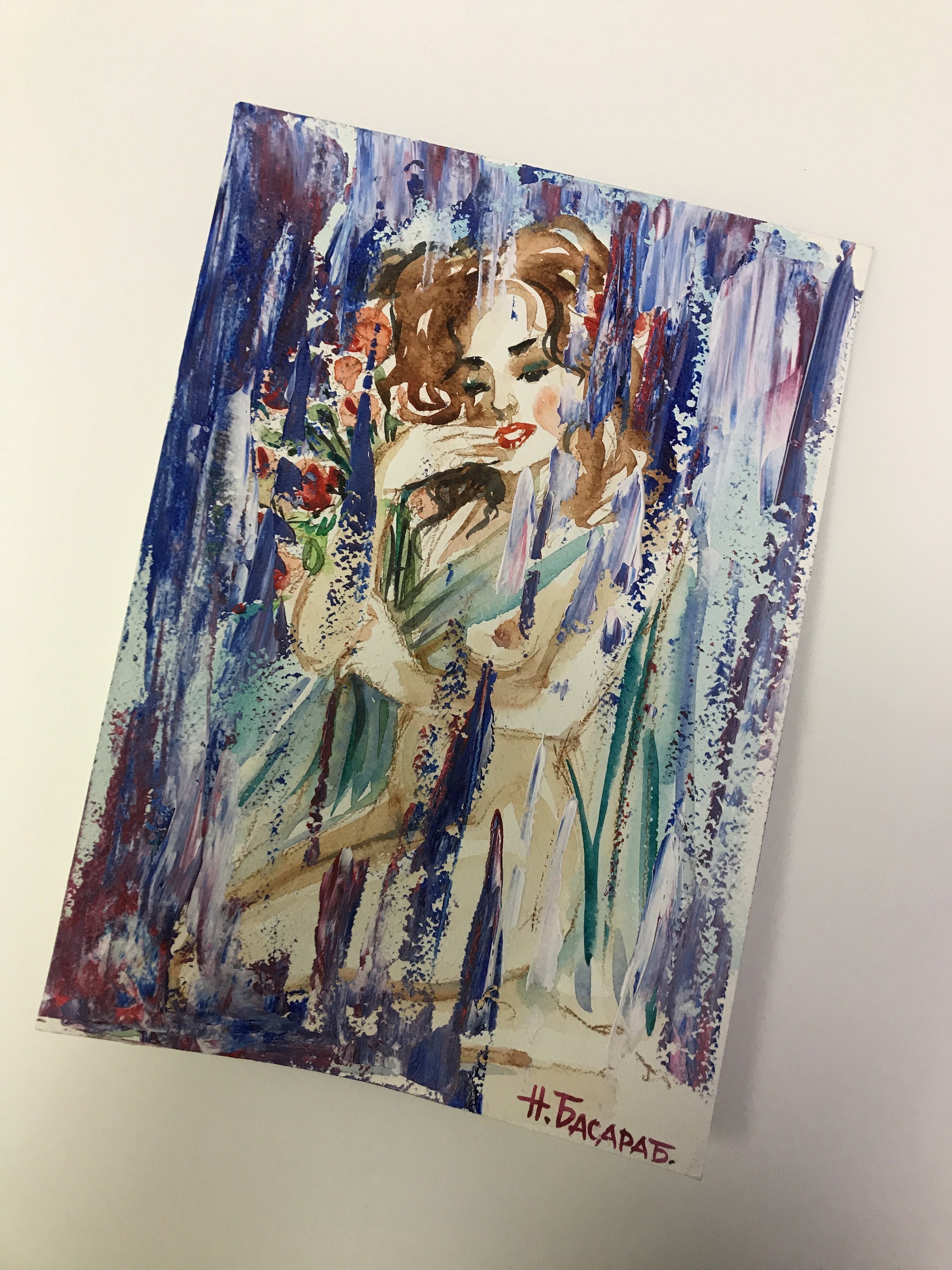 Naked Woman Painting , Naked Painting, Acrylic Woman, Acrylic Original Painting, Woman Naked