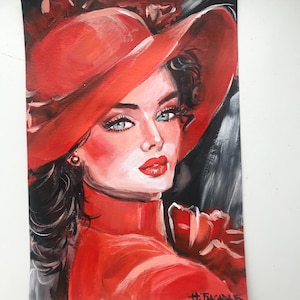 Belle donne, acrilico originale, arte unica, arte in edizione limitata, nuova arte, quadro acrilico