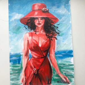 Belle donne, acrilico originale, arte unica, arte in edizione limitata, nuova arte, quadro acrilico