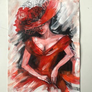 Belle donne, acrilico originale, arte unica, arte in edizione limitata, nuova arte, quadro acrilico