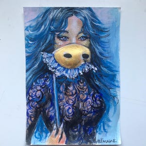 Belle donne, acrilico originale, arte unica, arte in edizione limitata, nuova arte, immagine acrilica