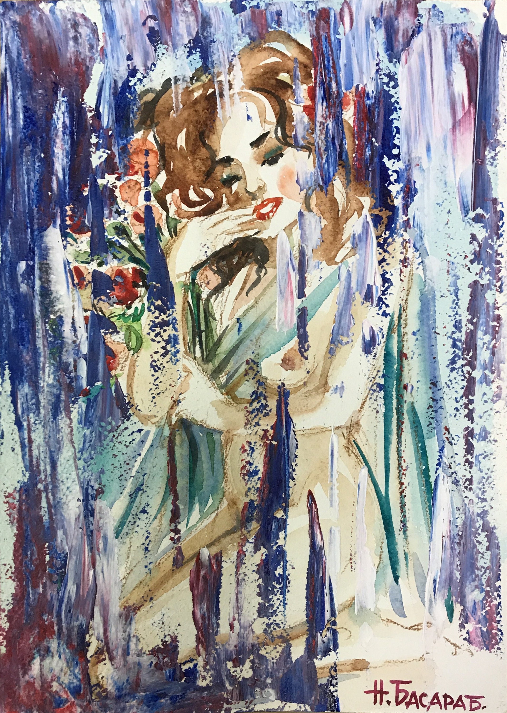 Naked Woman Painting , Naked Painting, Acrylic Woman, Acrylic Original Painting, Woman Naked