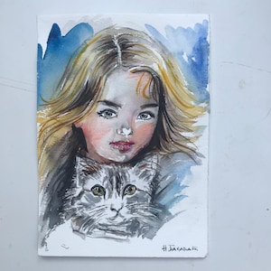 Girl, Watercolor Painting, Art Watercolor, Art Painting, Painting, Picture, Ukrainian Painting, Ukrainian Art