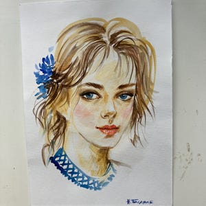 Ukrainian Girl, Watercolor Painting, Art Watercolor, Art Painting, Ukrainian Artist, Ukrainian Painting, Ukrainian Art