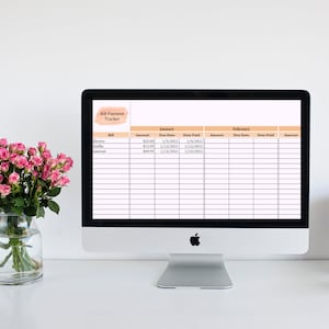 Bill Payment Tracker Spreadsheet | Monthly Bill Pay Organizer | Monthly Bill Planner Checklist | Bill Payment Checklist