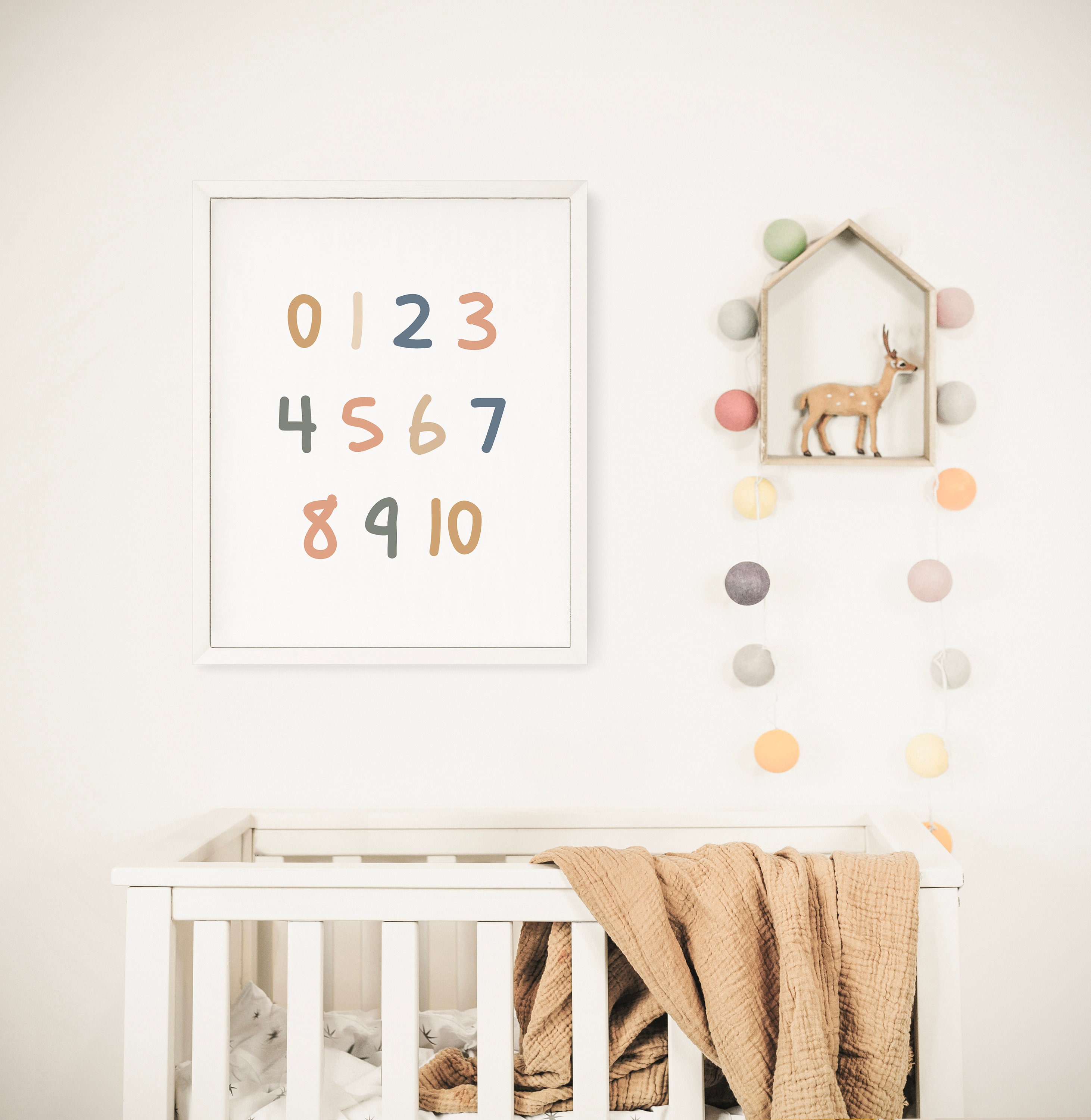 Numbers Poster Printable Wall Art 123 Poster Numbers Print | Etsy