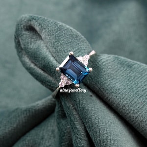 London Blue Topaz Ring, 925 Sterling Silver, Blue Topaz Ring, Silver Ring, Wedding Ring, Statement Ring, Engagement Ring, Stackable Ring