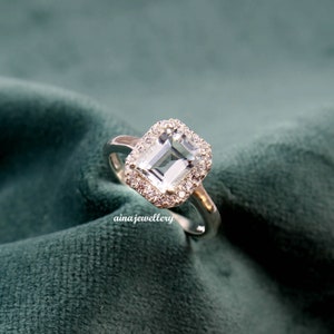 Natural Aquamarine, Engagement Ring, Aquamarine Ring, March Birthstone, Purpose Ring, Wedding Gift Ring, Statement Ring, Anniversary Ring