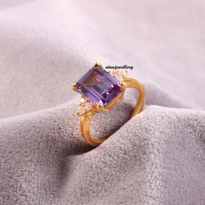 Alexandrite Jewelry, Vintage Ring, 925 Sterling Silver, Bridal Ring, Alexandrite Ring, Wedding Ring, Engagement Ring, Promise Ring, Gift Her