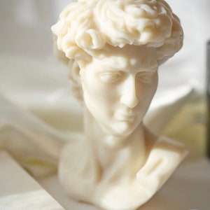 Candle Bust Statue of Michelangelo’s David /Party favor candle /Wedding decoration candle /Aesthetic bust candle