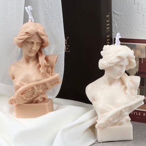 Vela de diosa estética, vela de escultura artística, vela de mujer, vela de estatua renacentista, vela de figura de mujer