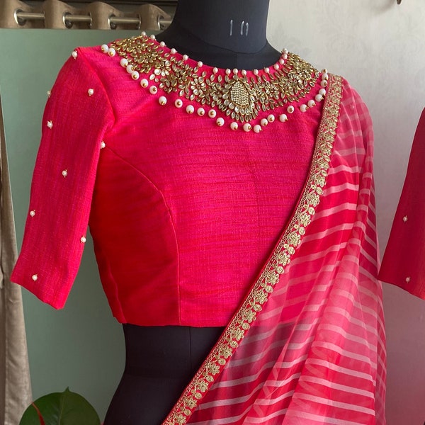 Pink Saree - Etsy