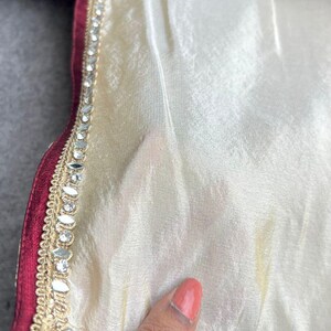 Gold Tissue Saree With Velvet Embroidery Blouse - Etsy