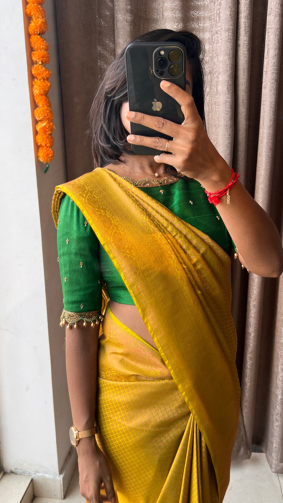 Light Green Hand Work Blouse main image 0