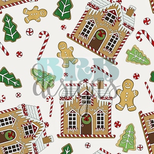 Vintage Ginger Bread House Seamless file