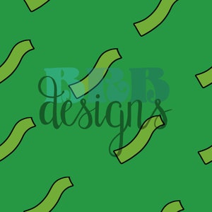 May include: A seamless pattern featuring light green, ribbon-like shapes on a solid green background. The design includes the text "designs" in a cursive font. The overall aesthetic is simple and modern.
