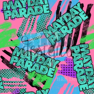 Mayday parade Hand Drawn Digital PNG Seamless File