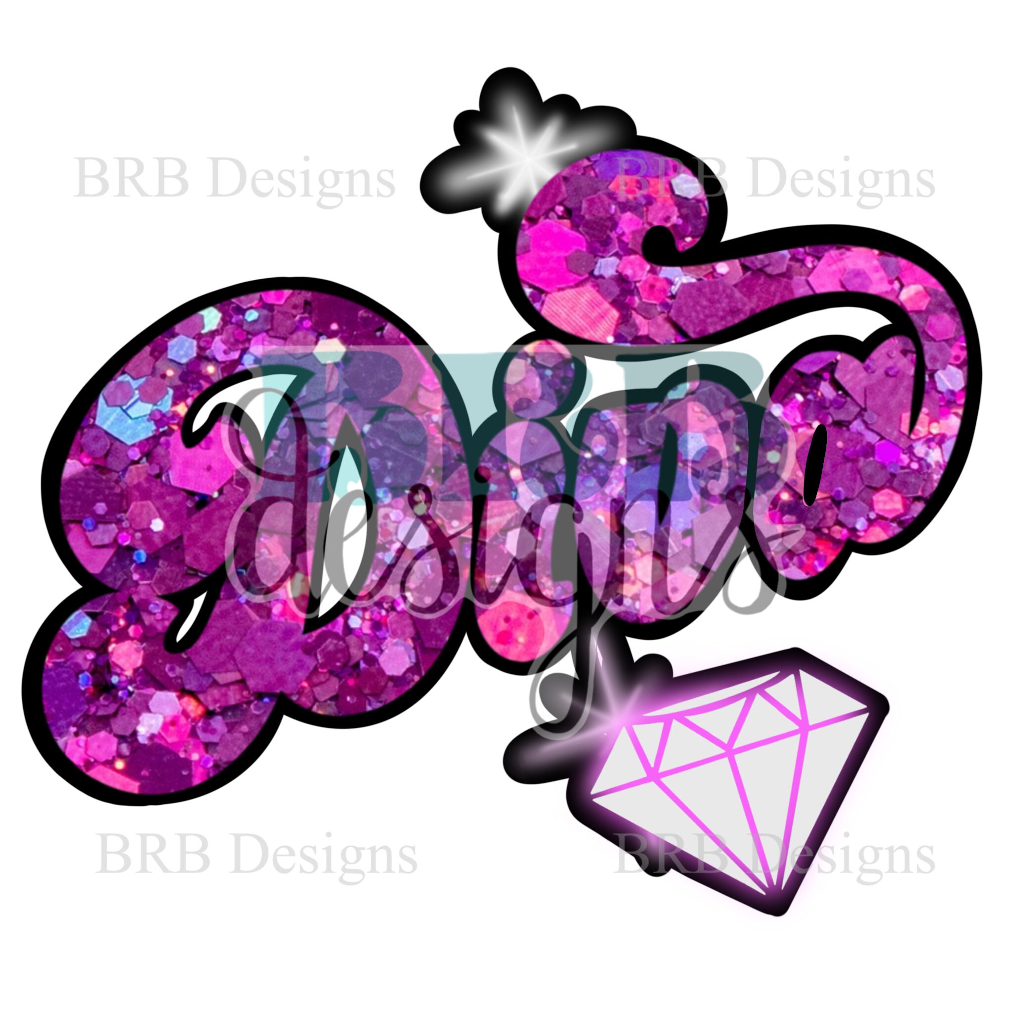 Diva Diamond Hand Drawn Sublimation PNG File Pattern | Etsy
