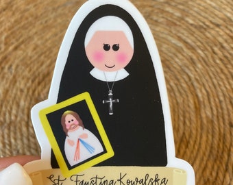St. Faustina Kowalska Vinyl Sticker