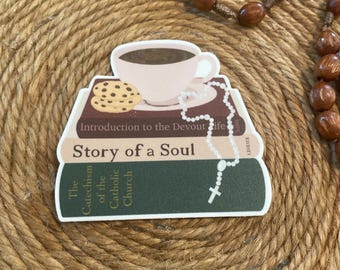 Catholic Tea & Books Vinyl Sticker
