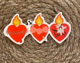 Holy Family Hearts Vinyl Sticker