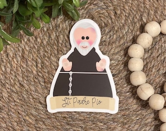 St. Padre Pio of Pietrelcina Vinyl Sticker