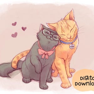 Catify Me Portrait | « Si j'étais un chat, à quoi aurais-je l'air ? | Cadeau portrait personnalisable | Cadeau pour une femme chat, propriétaire d'un chat | Style dessin animé