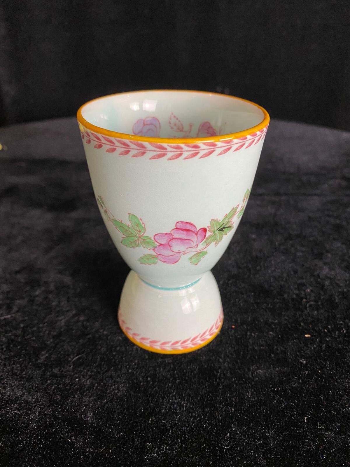 Single Vintage Egg Cup, Floral China Design, Brunch, Giftware 
