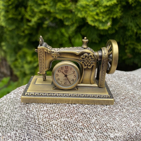 Antique Sewing Machine Clock Etsy
