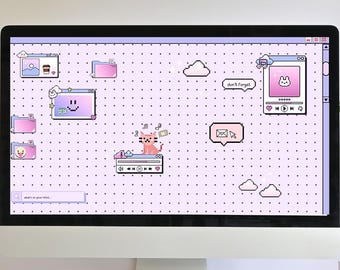 Retro Wallpapers, Pixel, Pastel, Screensaver, Cute Backgrounds, Desktop Wallpapers, Cute, Retro Aesthestic Wallpapers,  Kawaii Aesthetic