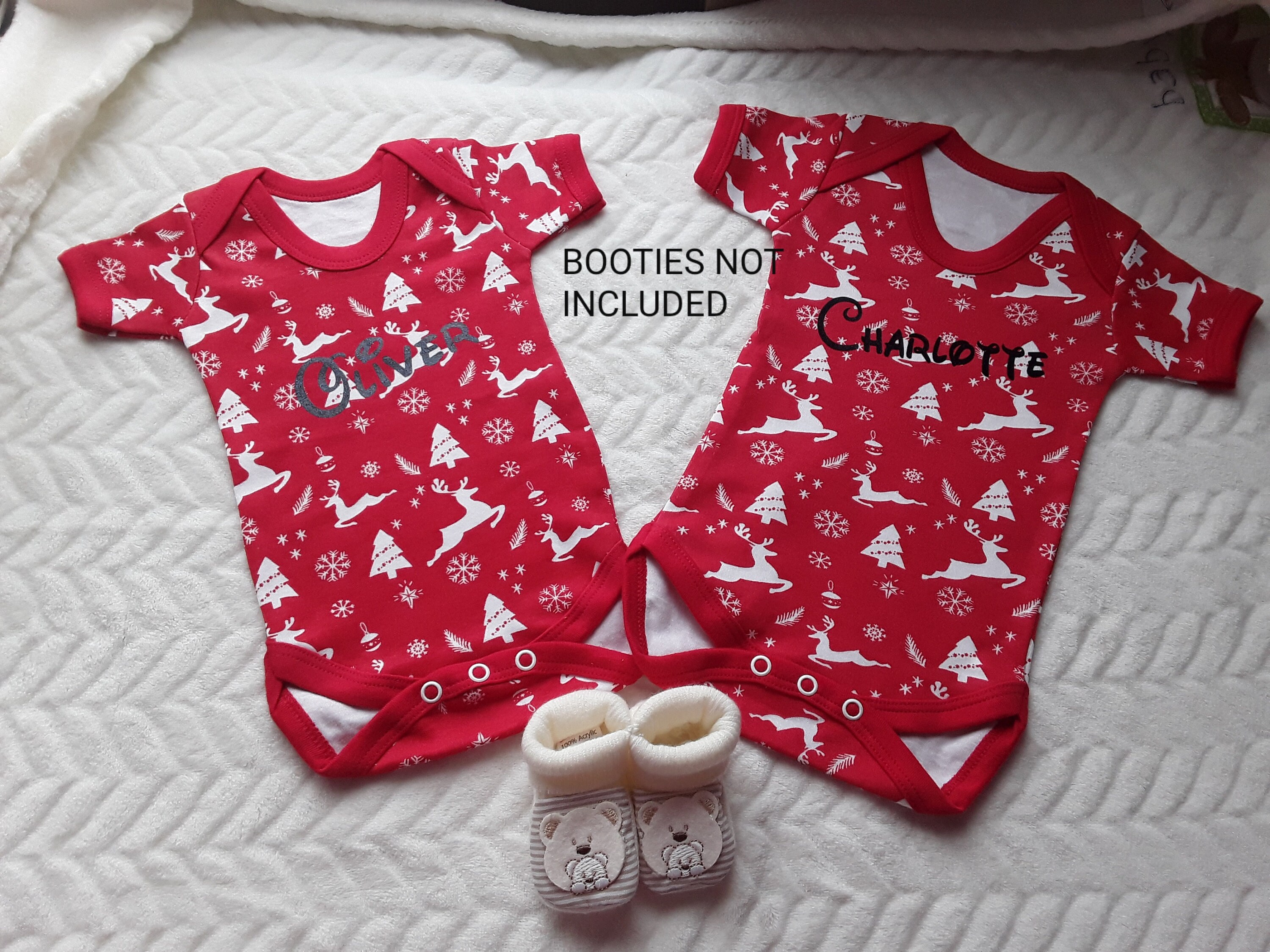 Personalised christmas baby vests add a name see description Etsy