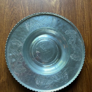 Hammered Aluminum serving plate