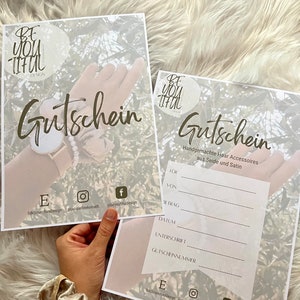 Geschenkkarte für Haarschmuck | Scrunchies und Stirnbänder aus Seide und Satin | Geschenkgutschein | Seiden ScrunchiesDesign by Jacqueline Keinath