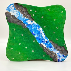 River Rocks Wood Playscape Mat