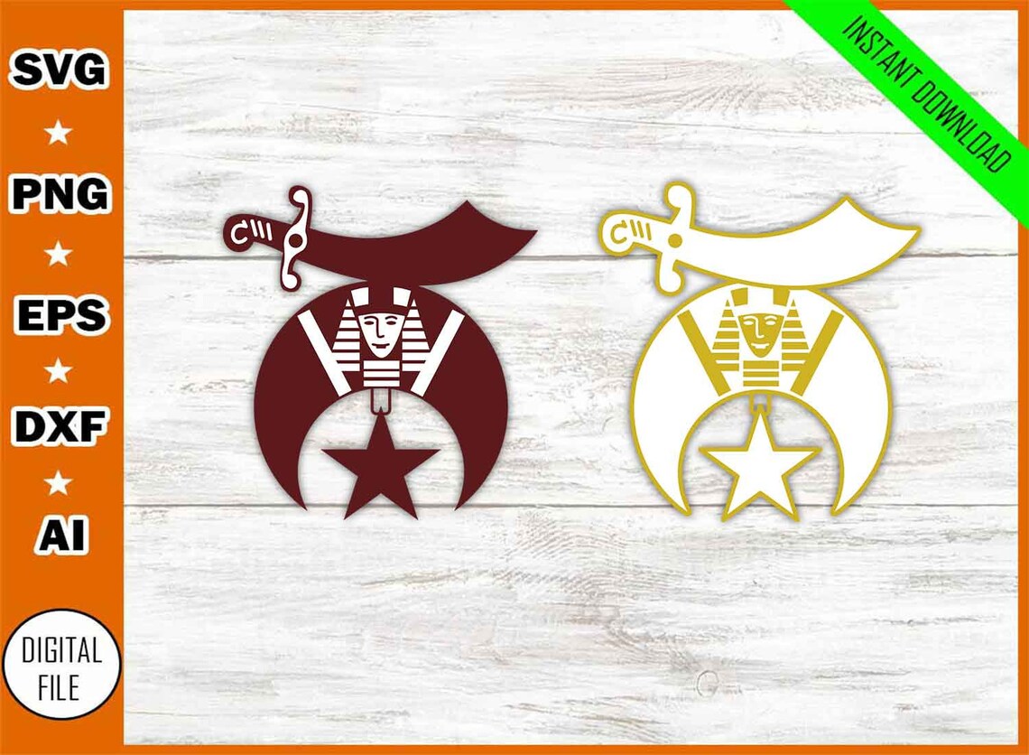 Shriner SVG cut File Shriners Masonic Emblems design SVG Etsy
