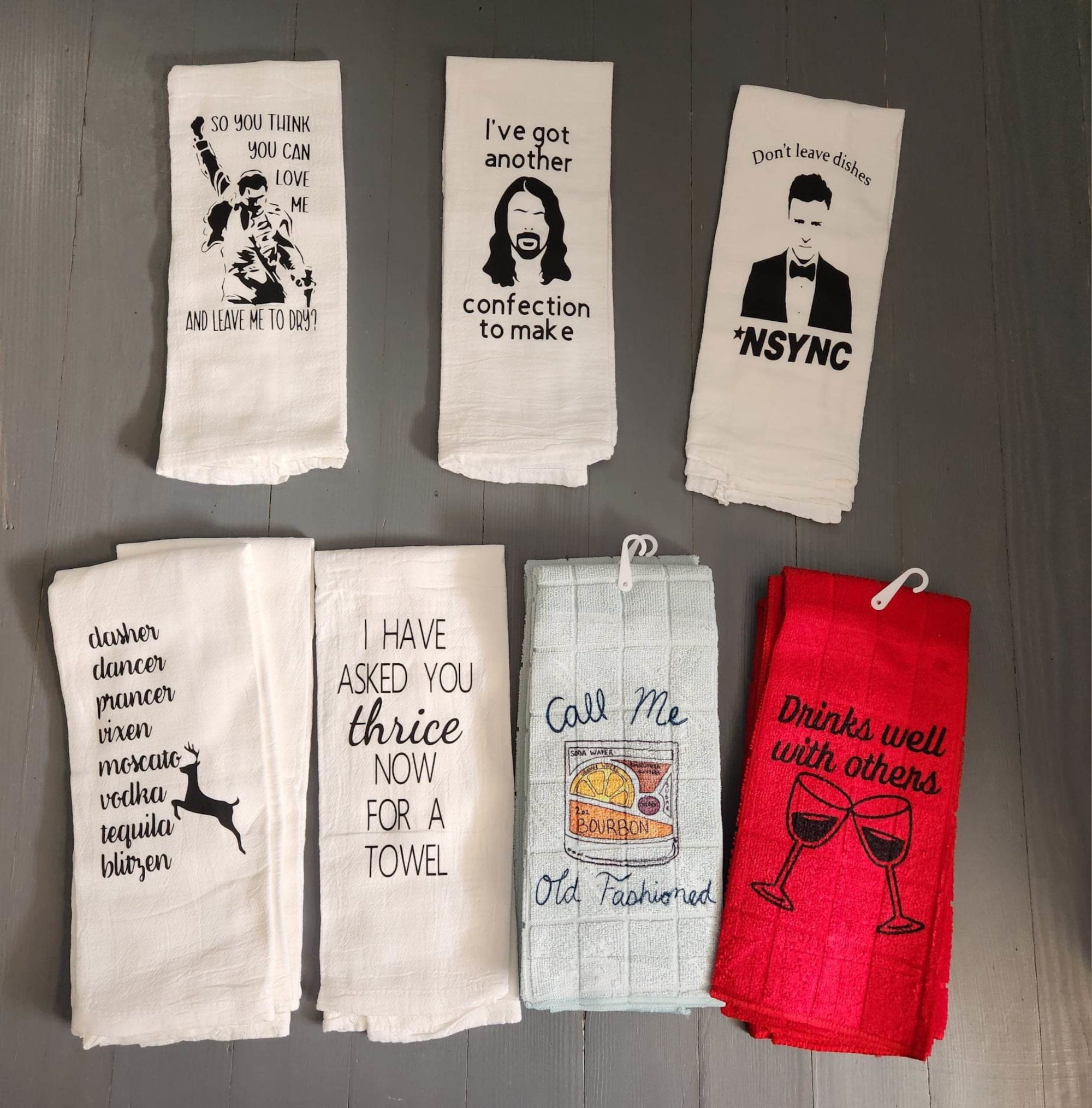 Queen Freddie Mercury Kitchen Towel, Dave Grohl Dish Towel, Nsync ...