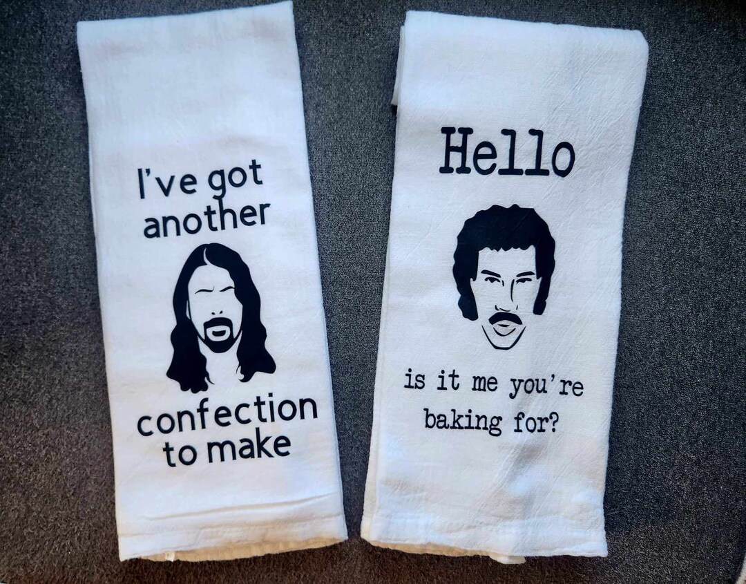 Custom Music Set Tea Towels, Dave Grohl Dish Towel, Nsync Lyrics Tea