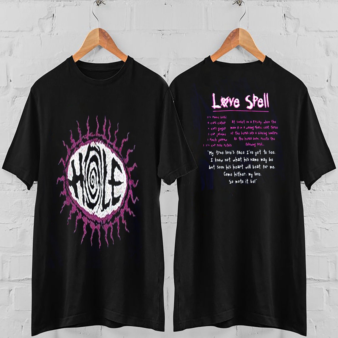 Hole Band Love Spell Lyric TShirt Hole Band Shirt Hole Band Etsy