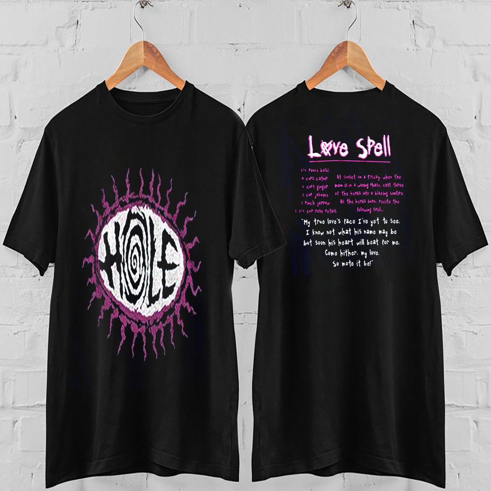 Hole Band Love Spell Lyric TShirt Hole Band Shirt Hole Band Etsy