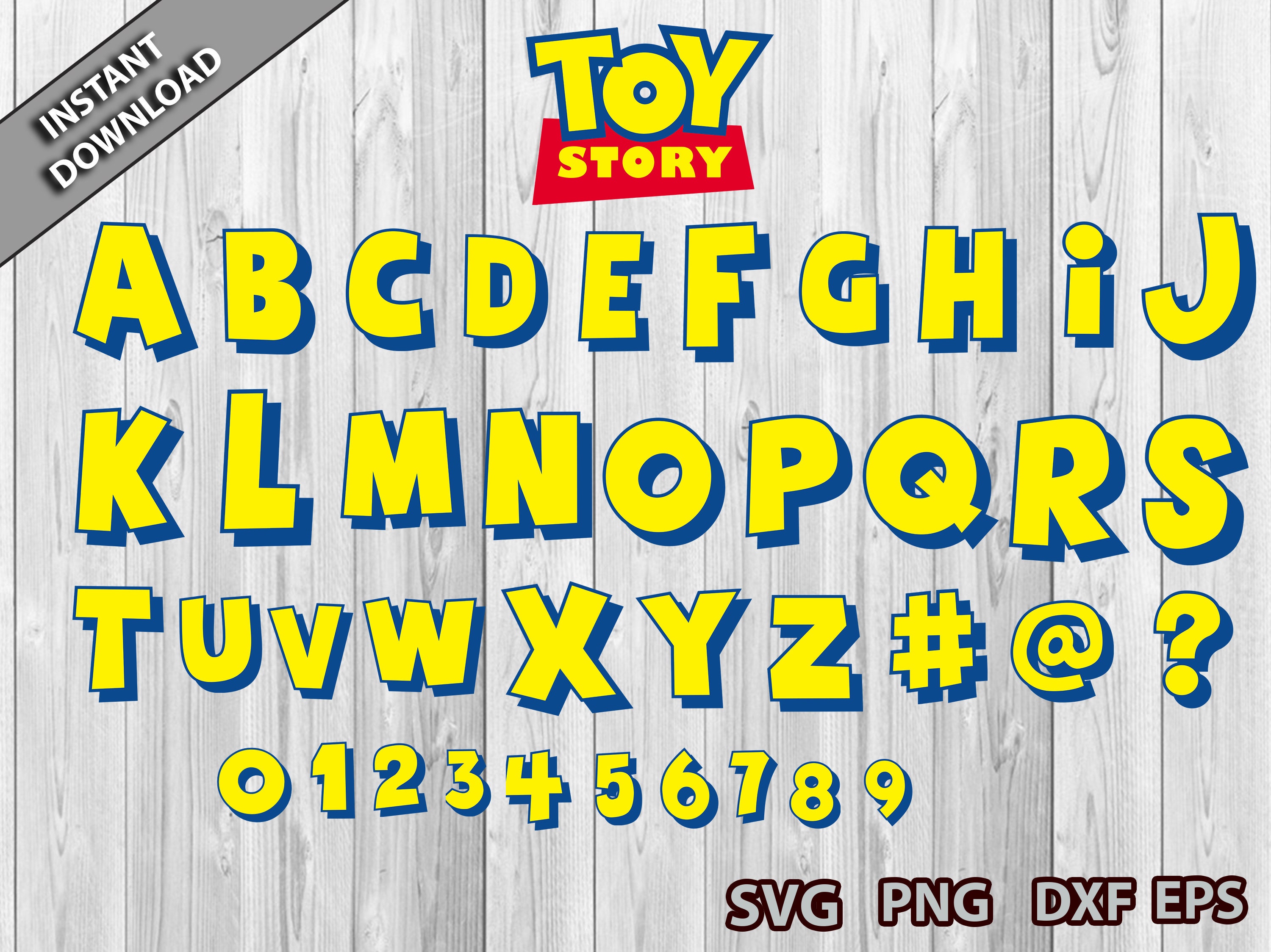 Toy Story Alphabet Svg Toy Story Svg Toy Story Font Svg Toy Etsy France