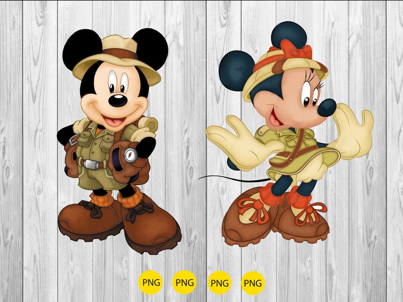 Disney Animal Kingdom Png Mickey Mouse Png Safari Mickey | Etsy