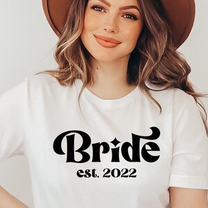 Custom Bride Shirt, Bride to Be, Engagement Shirt, Honeymoon Shirt, Bridal Gift, Wedding Tee, Bridal Shower Gift, Bride Tshirt, Future Mrs