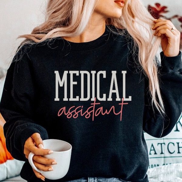 Medical Assistant Crewneck Sweatshirt Gift for MA, Future Medical Assistant Cute MA Shirts Tshirt Hoodie Gifts Emergency MA Doctor Assistant