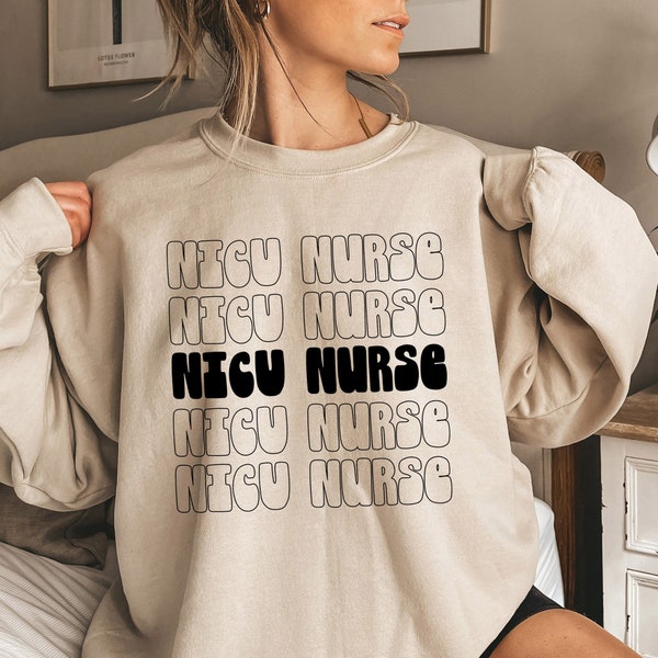 NICU Nurse Crewneck Sweatshirt for Neonatal ICU Shirts Tshirt, Neonate RN Trauma Pediatric Shirt Tshirt T-shirt Grad Peds Nurse