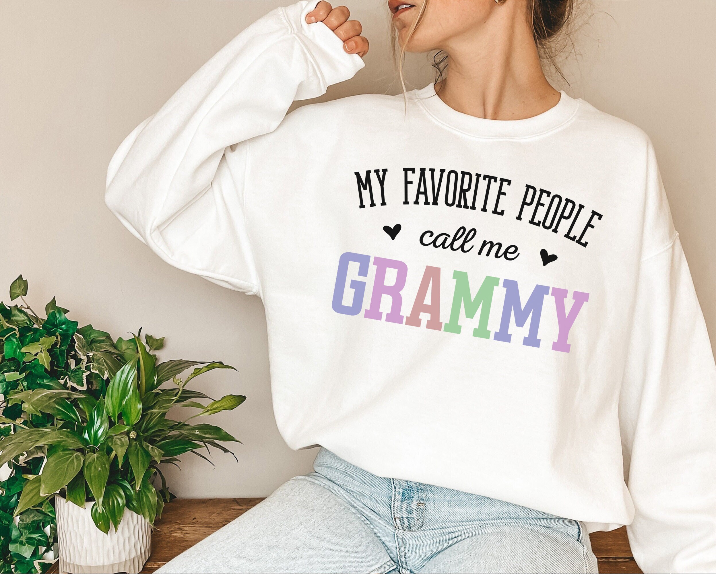My Favorite People Call Me Grammy Grandma Sweatshirt Grammy - Etsy Canada