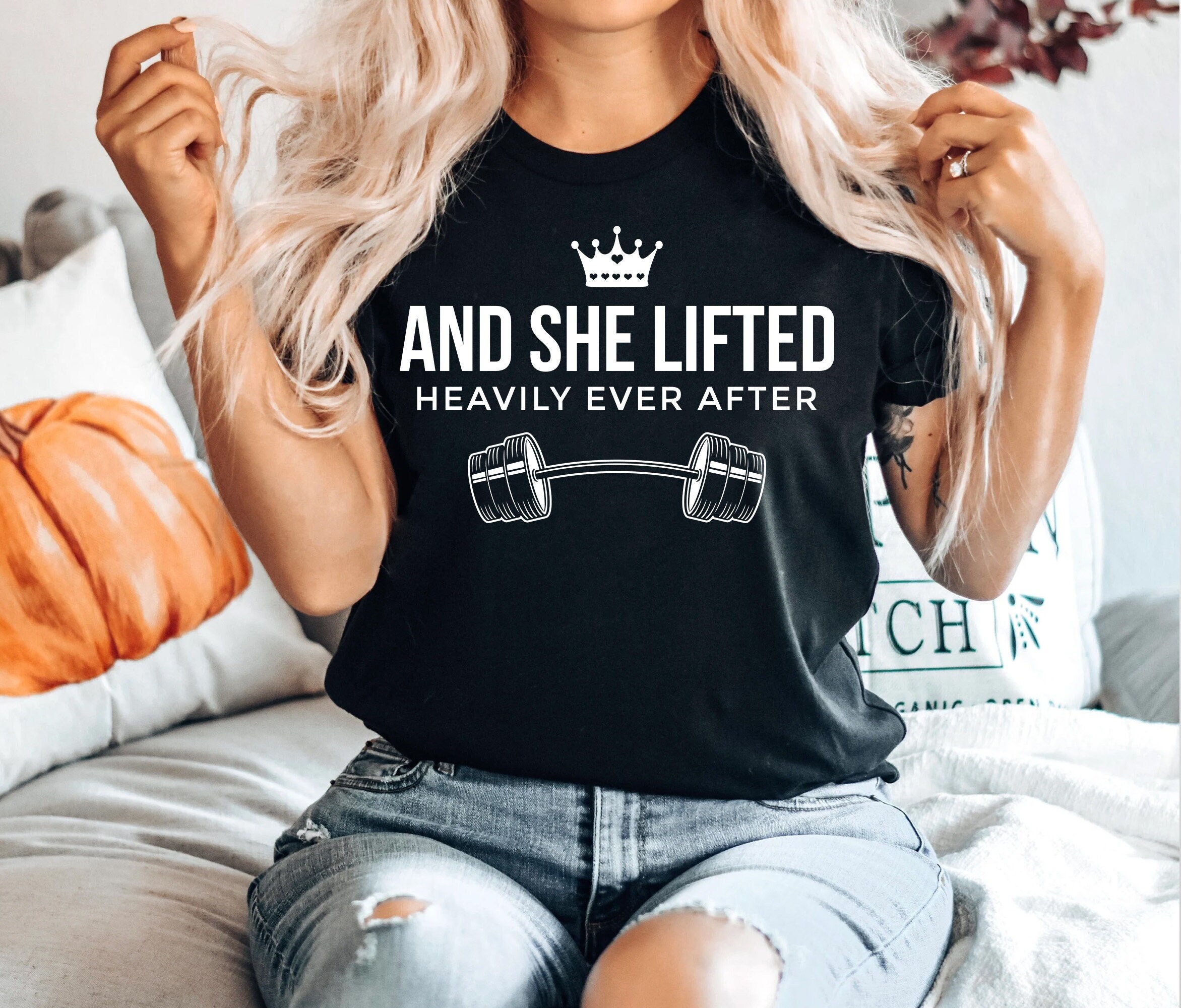 She Lifted Heavily Ever After Gym Shirt Workout Shirt Gym 