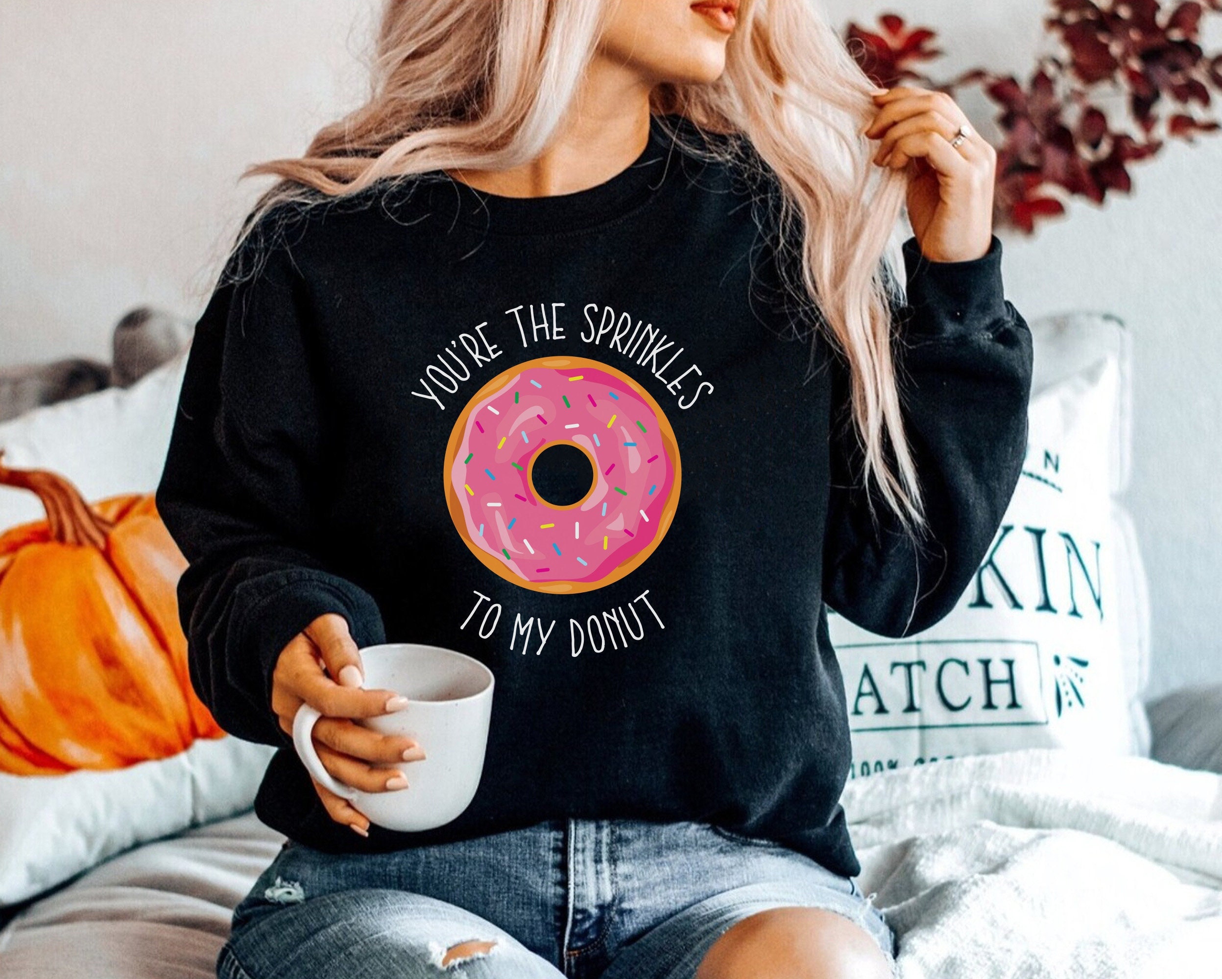 Donut Sweatshirt Donut Sweater Crewneck Sweatshirt for Women - Etsy