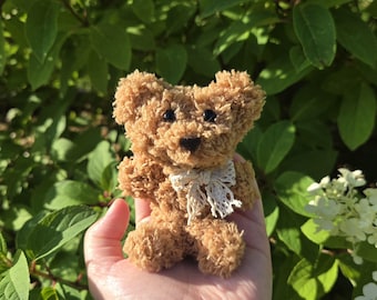Fluffy teddy bears in 5 colors | pipe cleaner animals | miniature toys | gift idea